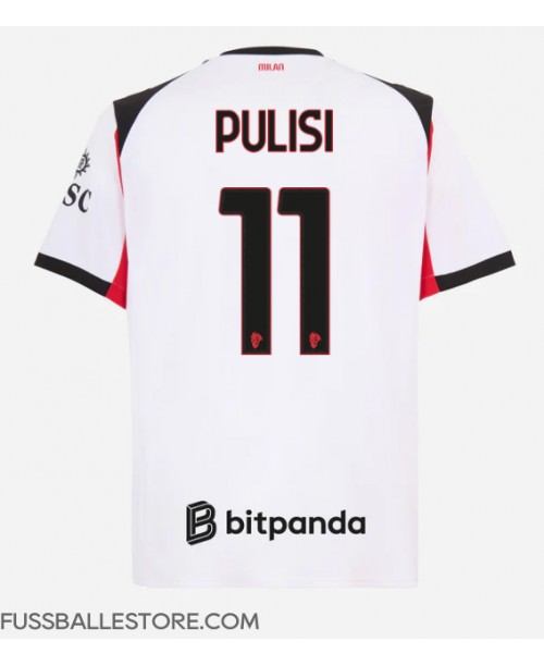 Günstige AC Milan Christian Pulisic #11 Auswärtstrikot 2025-26 Kurzarm Günstige AC Milan Christian Pulisic #11 Auswärtstrikot 2025-26 Kurzarm